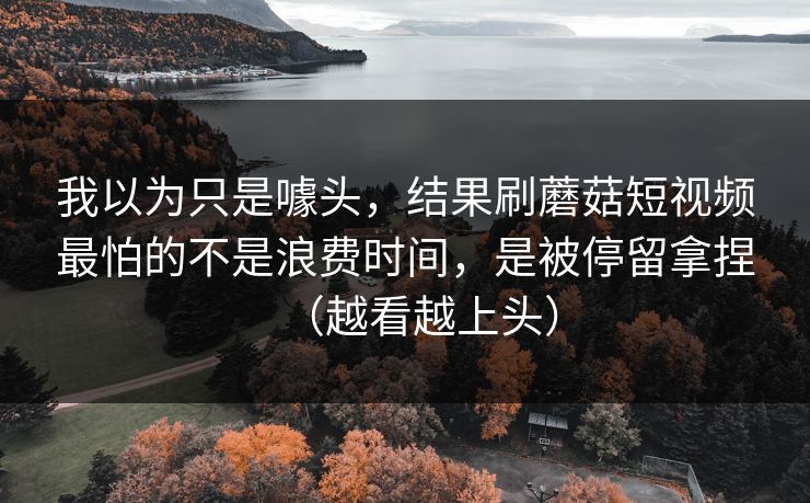 我以为只是噱头，结果刷蘑菇短视频最怕的不是浪费时间，是被停留拿捏（越看越上头）  第1张